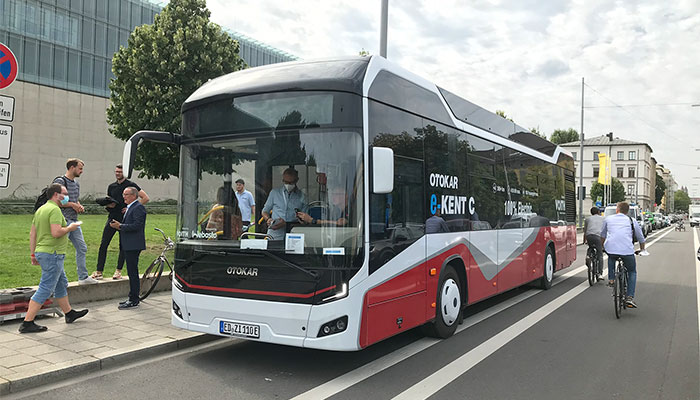 Otokar’ın elektrikli otobüsü Kent Electra Münih'te